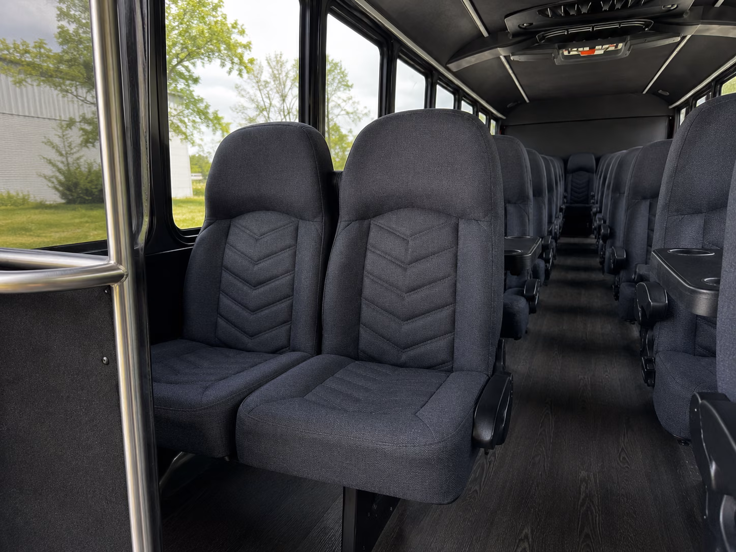 ithaca 18 passenger minibus inside