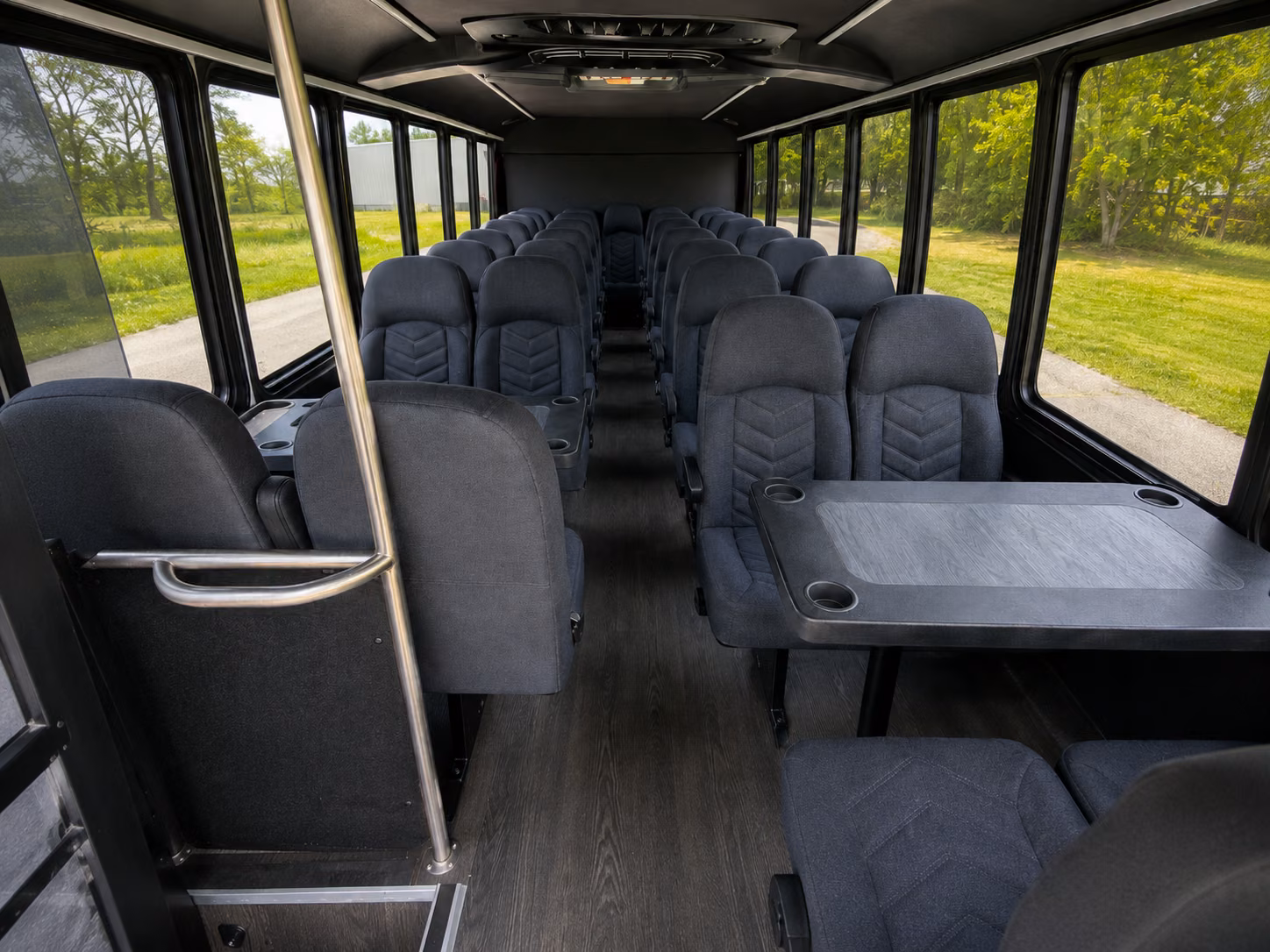 ithaca 18 passenger minibus interior