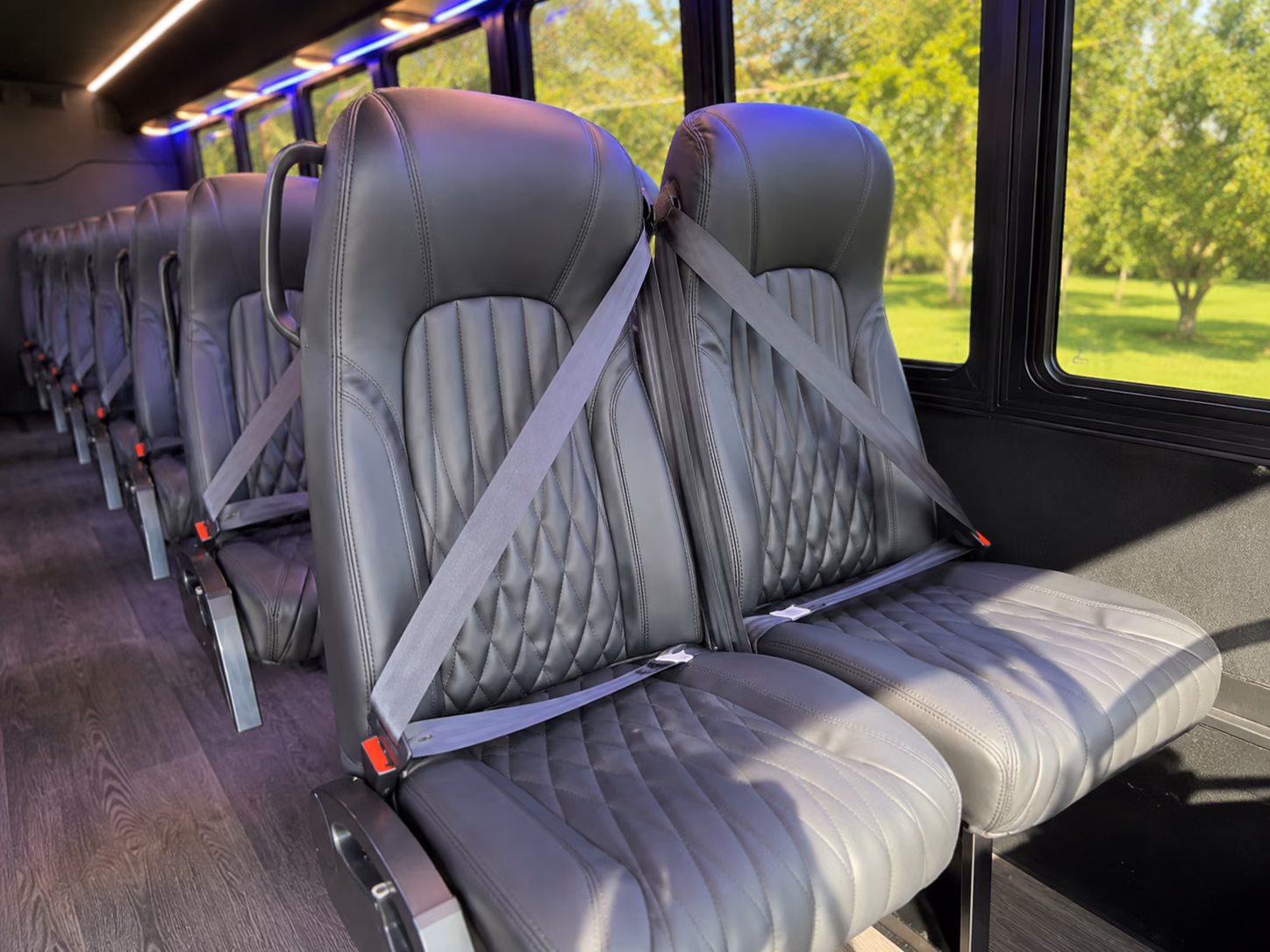 ithaca 20 passenger minibus interior