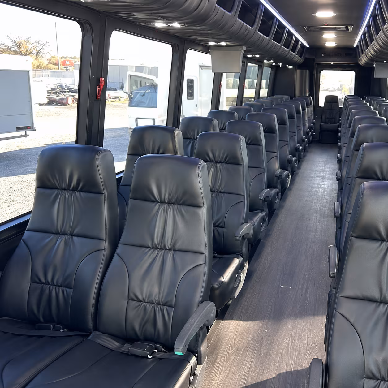 ithaca 25 passenger minibus inside