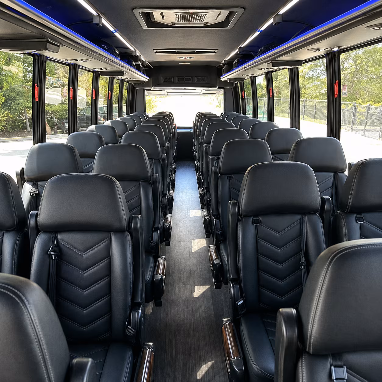 ithaca 25 passenger minibus interior