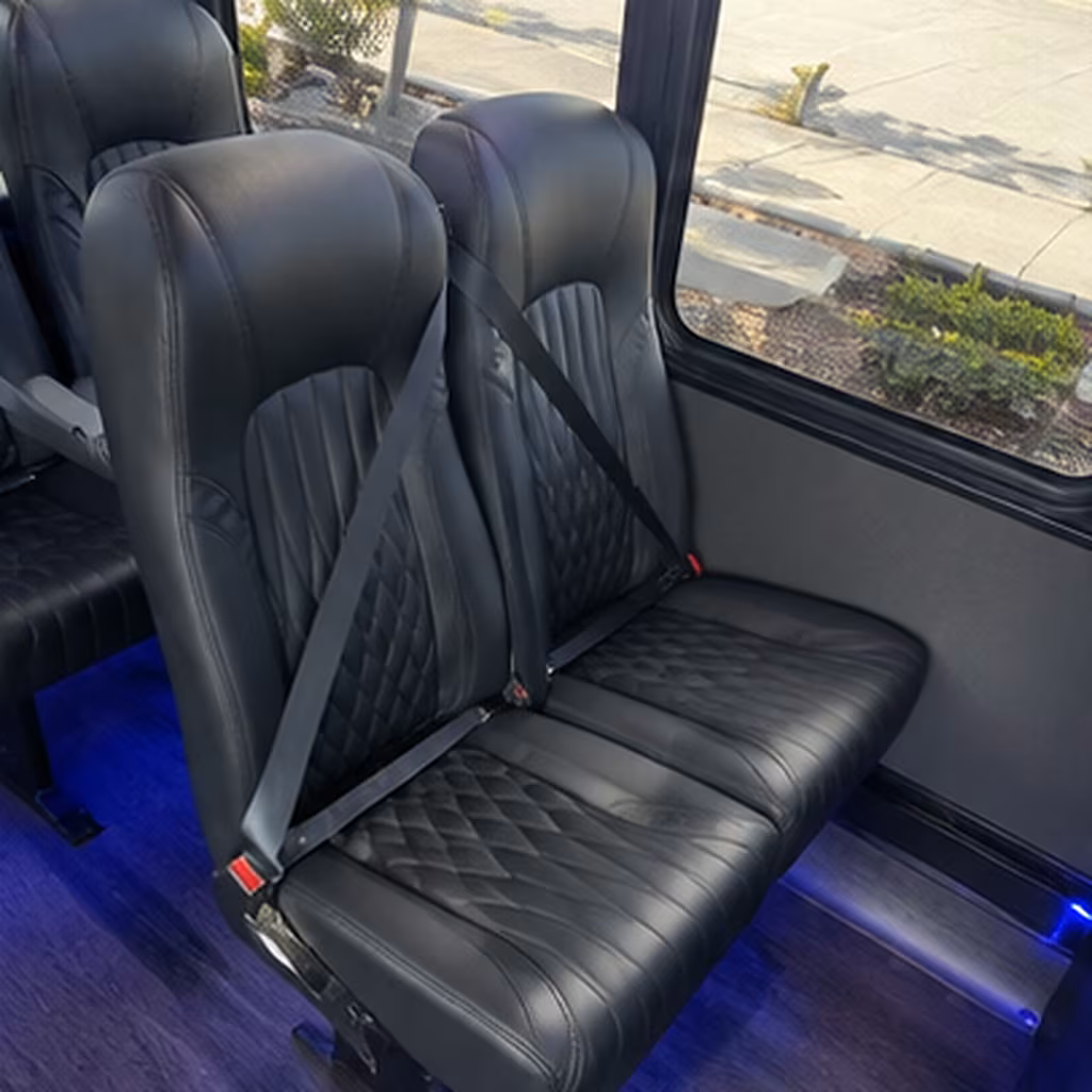 ithaca 28 passenger minibus interior