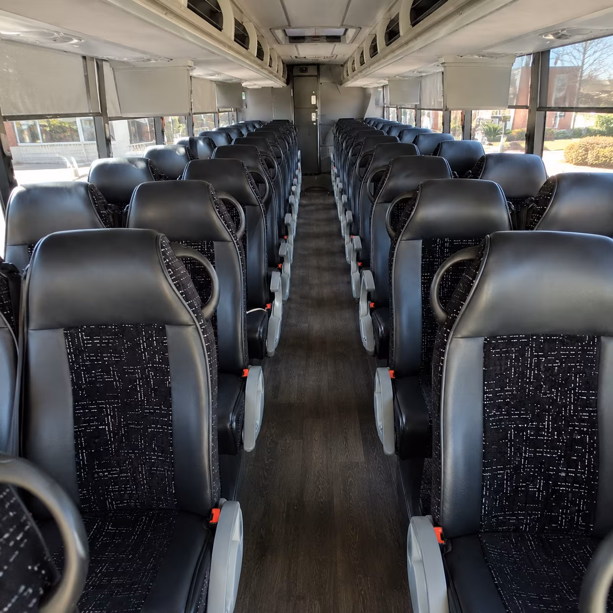 ithaca 56 passenger charter bus interior
