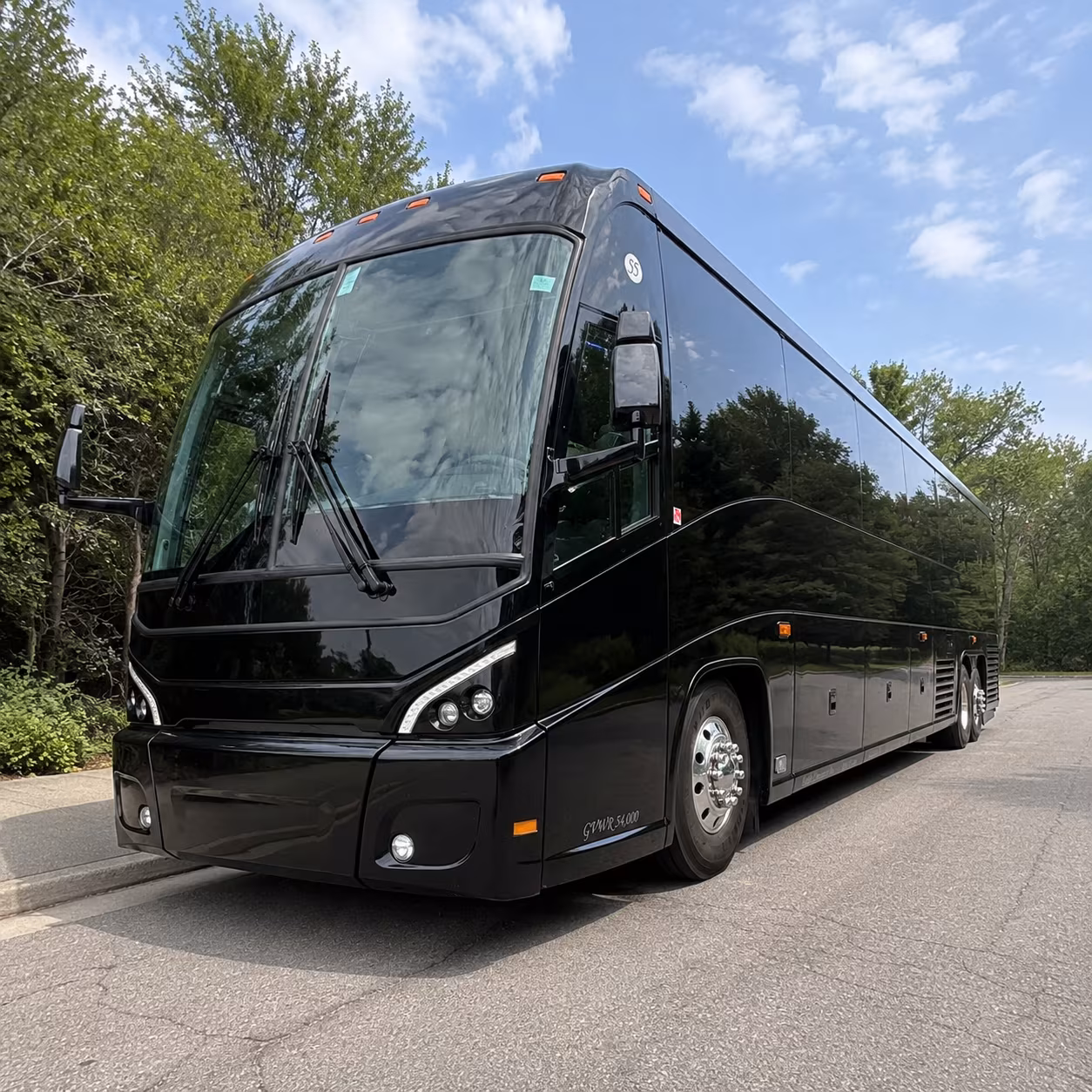 ithaca 56 passenger charter bus