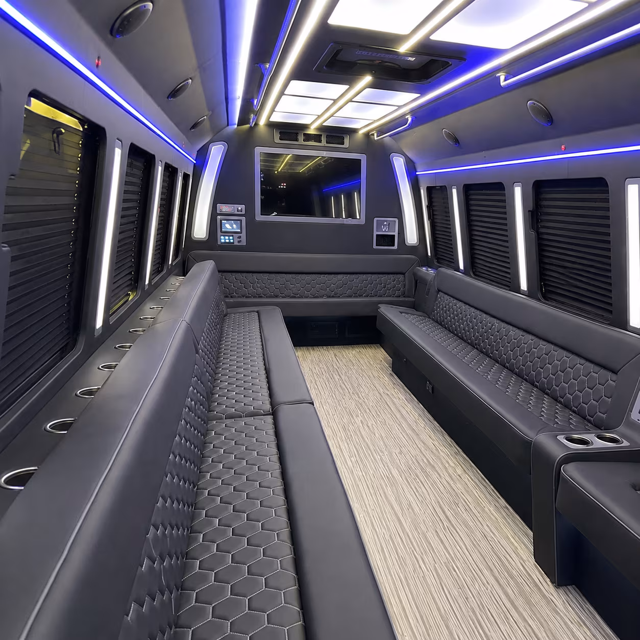 ithaca party bus rental interior
